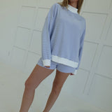 On My Go Set - Blue/Cream Stripe