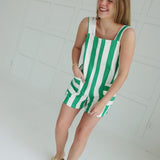 Jacks Romper - Green/Cream