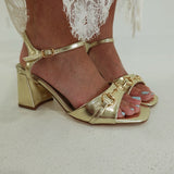 Farrah Block Heel - Gold