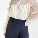 Sheer Coincidence Blouse - Cream