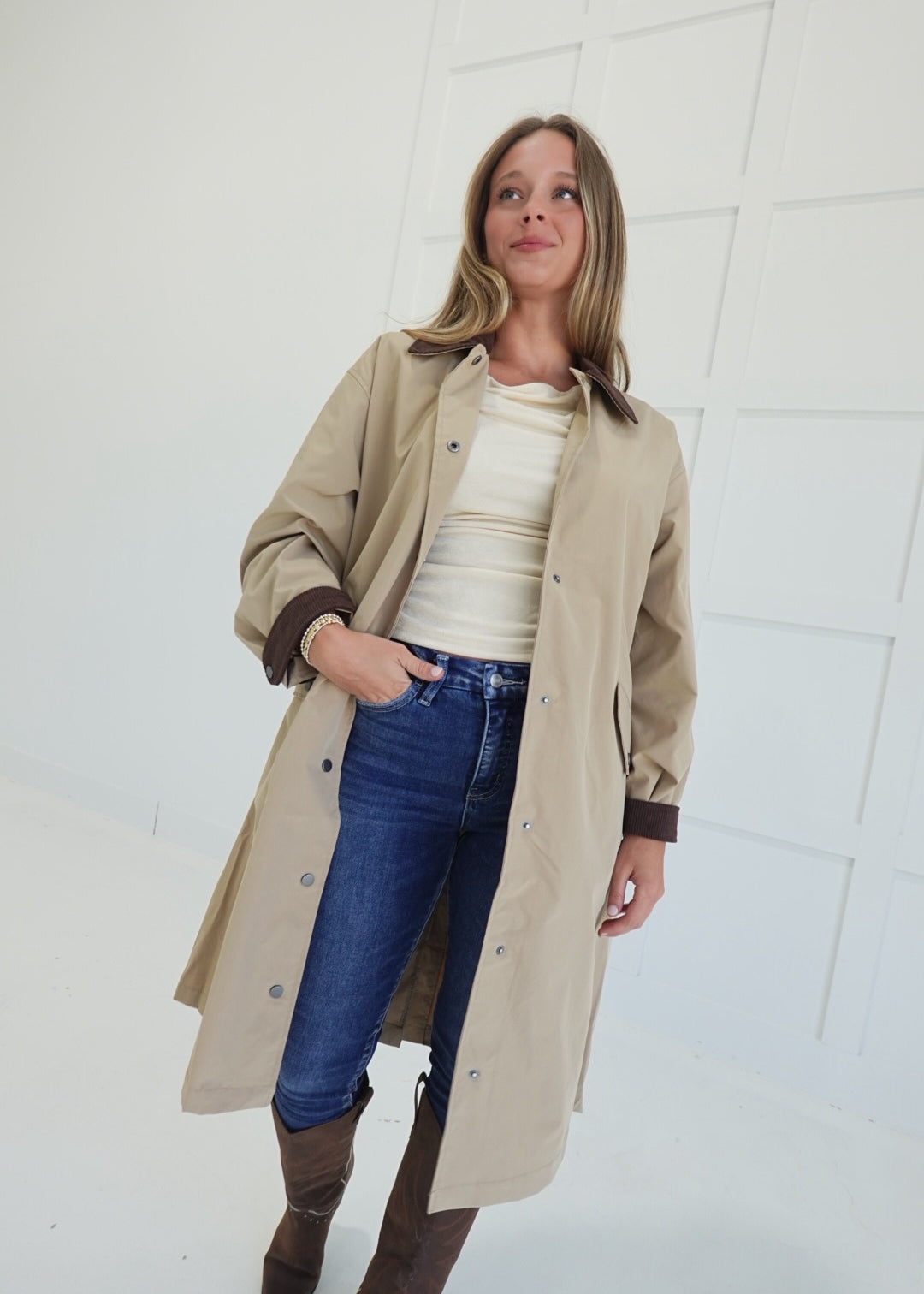 Up-State Trench Coat - Khaki