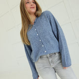 Nora Sweater Cardigan - Dusty Blue