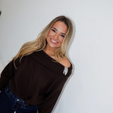 Nadia Sweater Top - Brown