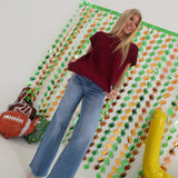 Can't Go On Sweater Top - Maroon