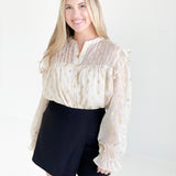 Sheer Coincidence Blouse - Cream