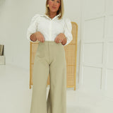 Palazzo Party Pants - Taupe