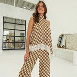 Olive's Plaid Blouse