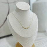 Bezeled Bar Necklace - Gold