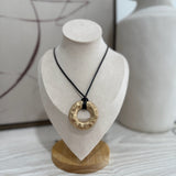 Corded Circle Pendant Necklace