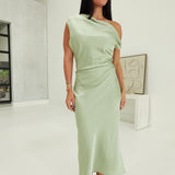 Remi Satin Midi Dress