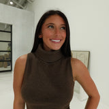 Upper Level Turtleneck Top - Mocha