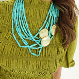 Multi Turq Layered Necklace