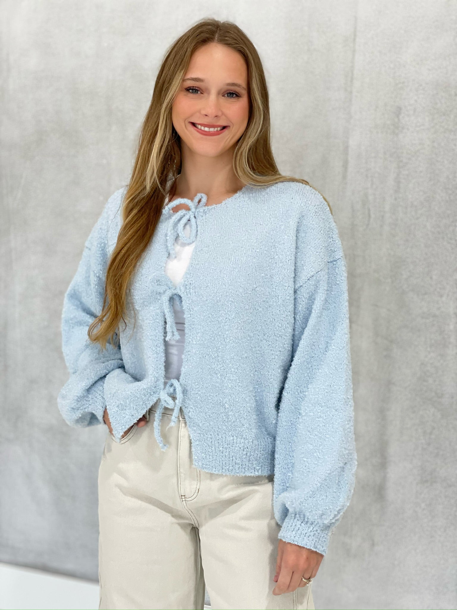 Chalmain Sweater Top - Lt Blue