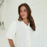Leia Ruffle Top - Off White