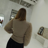 Fur Sleeve Darling Sweater
