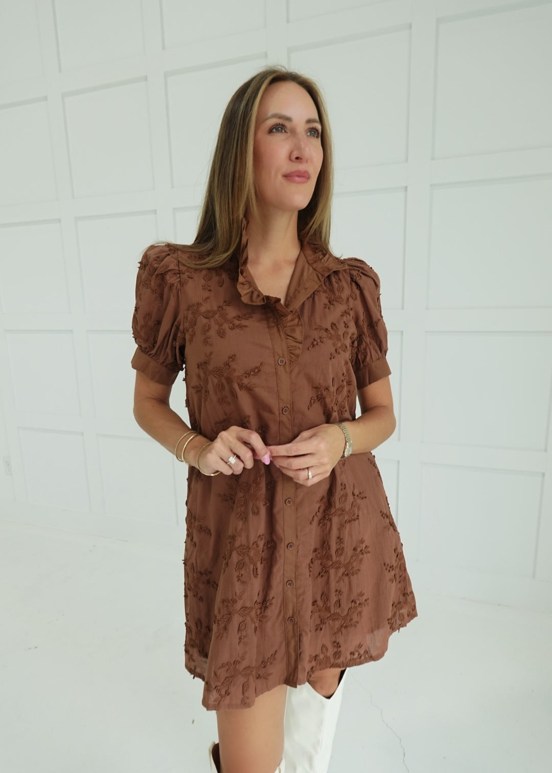 Florence Mini Dress - Mocha
