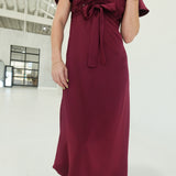 Applaud Please Midi Dress - Wine