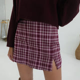 Chester Mini Skort - Burgundy