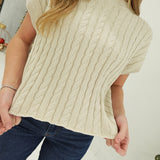 Late Escape Sweater Top - Natural