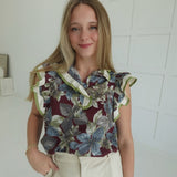 Vintage Lease Top - Wine