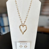 Heart Pendant Necklace Set