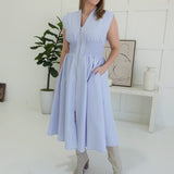 Better Days Midi Dress - Baby Blue