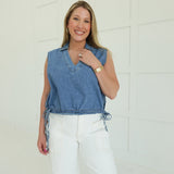 Woodsong Denim Top