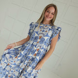Make Things Right Midi Dress - Blue