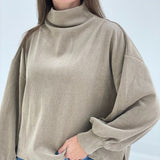 Abbott Mock Neck Top - Taupe