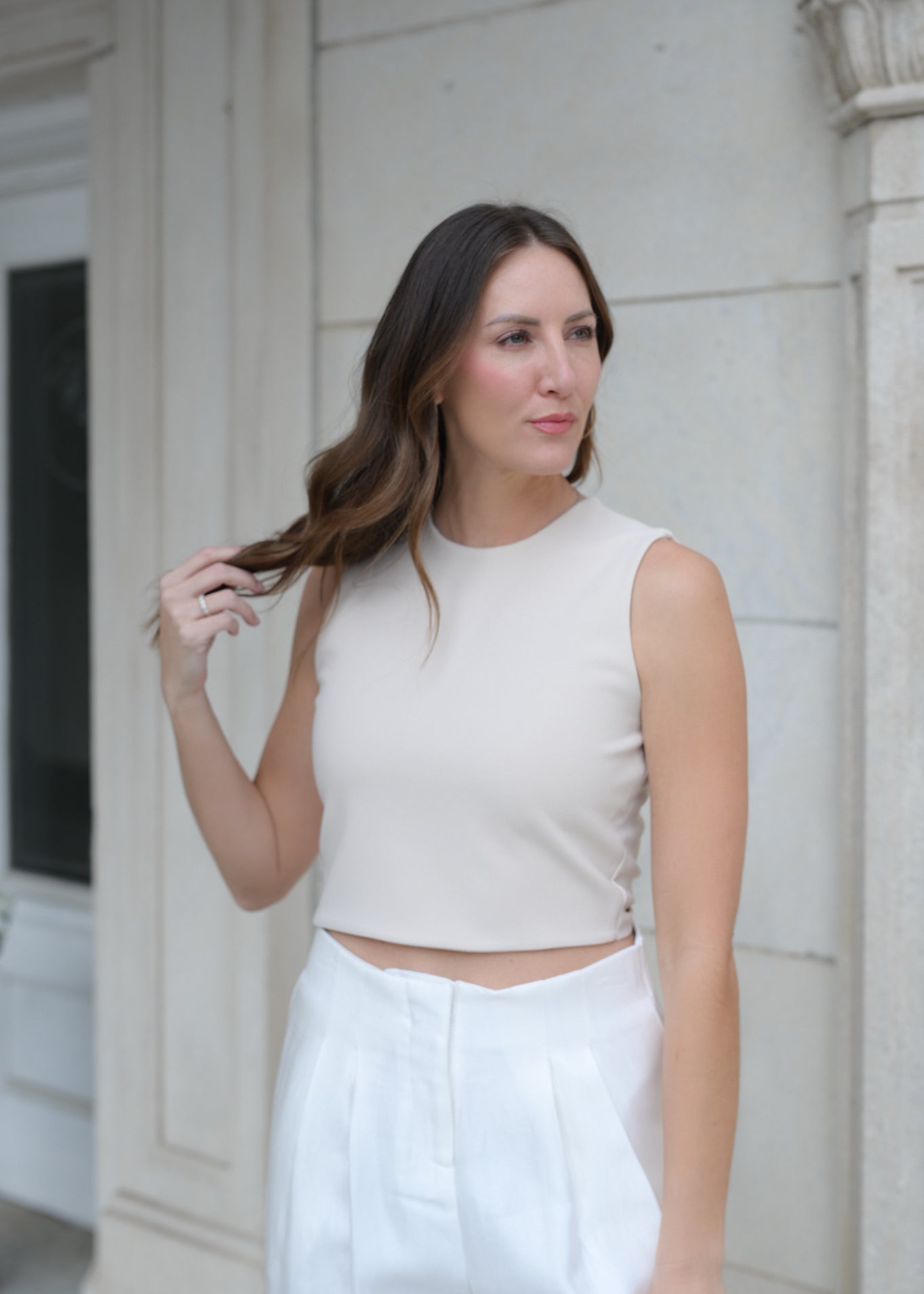 Selma Crop Top - Cream