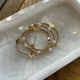 Cross Stretch Bracelet Set - Gold