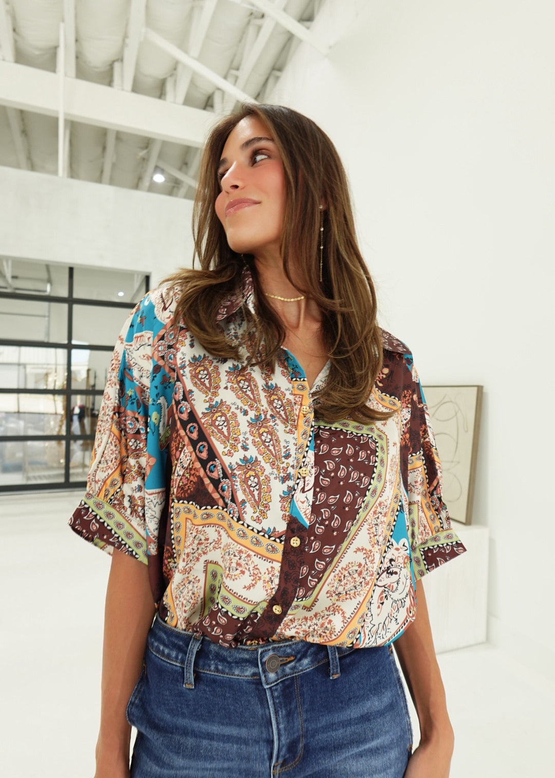 Playful In Boho Blouse