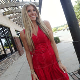 Endzone Mini Dress - Red
