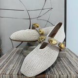Islander Raffia Flats - Bone