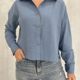 Wreckless Blouse - Blue