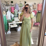 Mistake My Innocence Midi Dress - Light Kiwi
