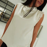Pleaser Lace Satin Blouse