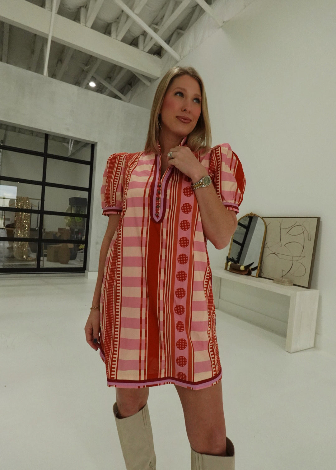 Aubree Mini Dress - Rust
