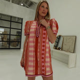 Aubree Mini Dress - Rust