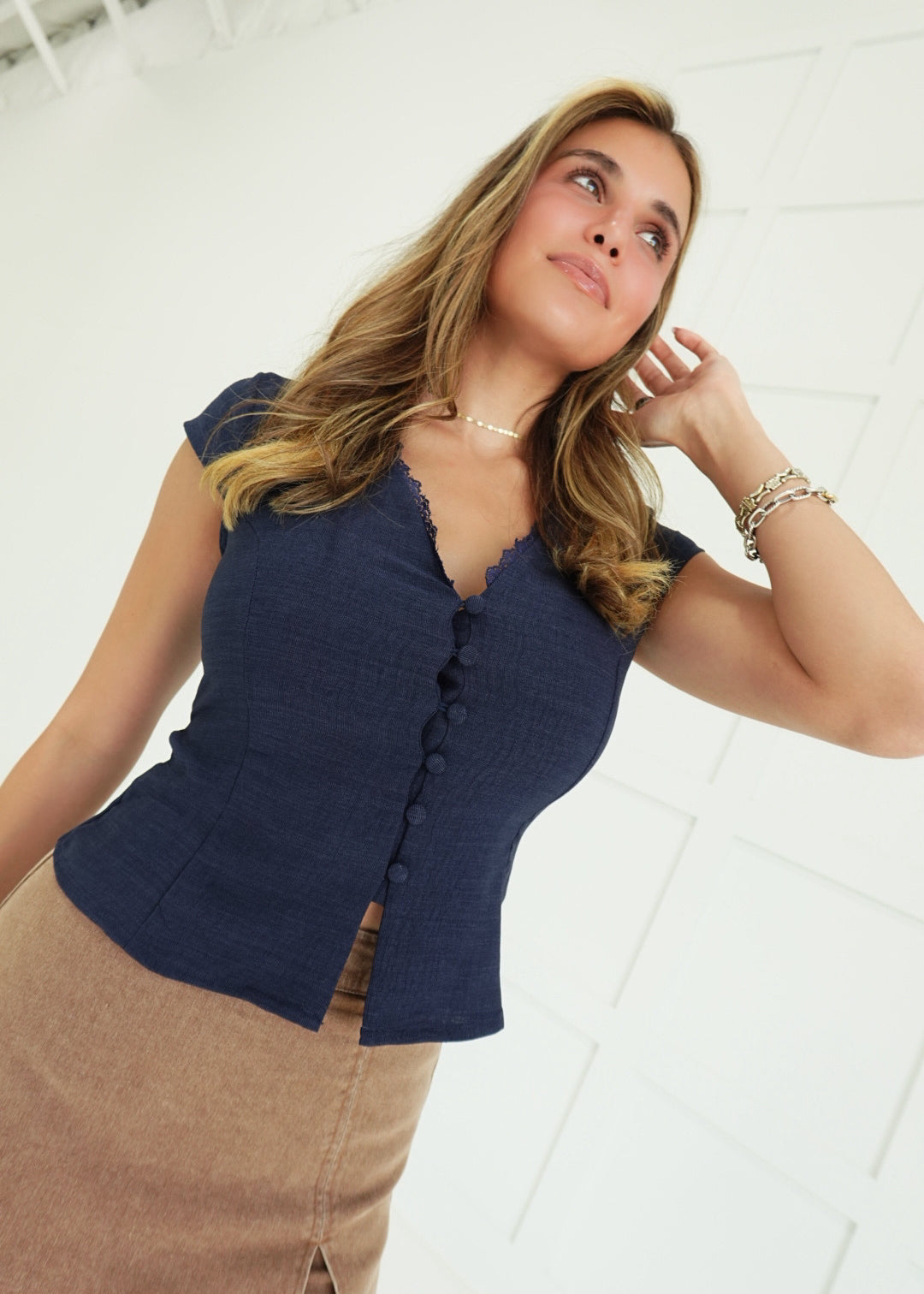 Lily Lace Trim Top