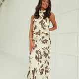 Serafina Satin Skirt - Cream
