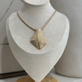 Abstract Pendant Cord Necklace