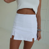 Tora Twill Skort - White