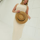 Simple Style Midi Dress - Tan