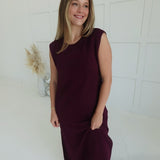 Amelia Midi Dress - Wine