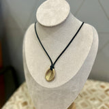 Oval Disc Necklace - Gold