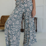 Savory Printed Pants - Sage