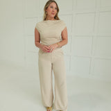 Consider It Trouser Set - Khaki