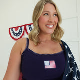 Americana Cami Top - Navy