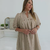 All Occasions Mini Dress - Brown